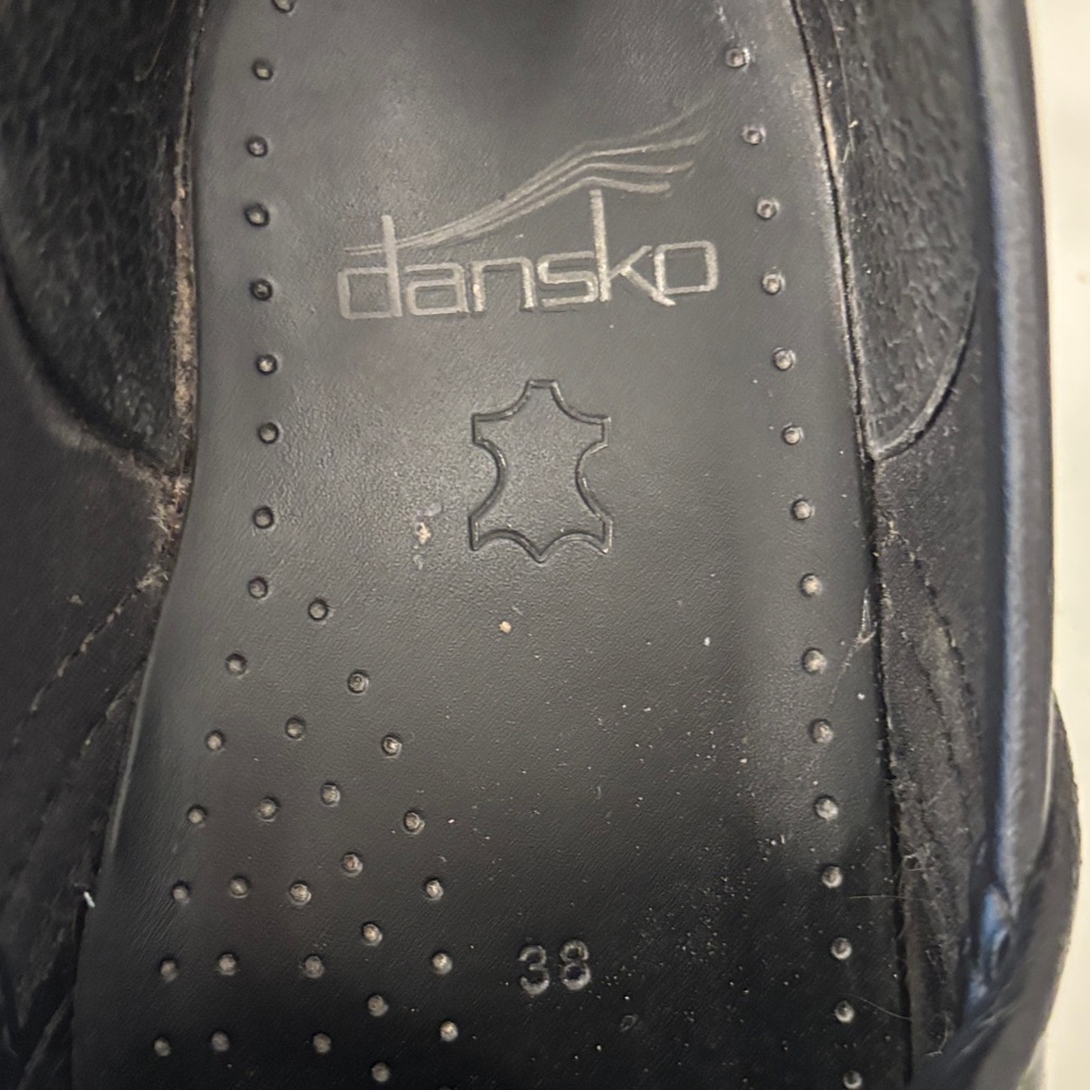 GUC Dansko Black Oil Slick Platform Clogs - Picture 2 of 10